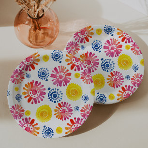 Buntes Baby Shower Mexikanische Fiesta Pappteller