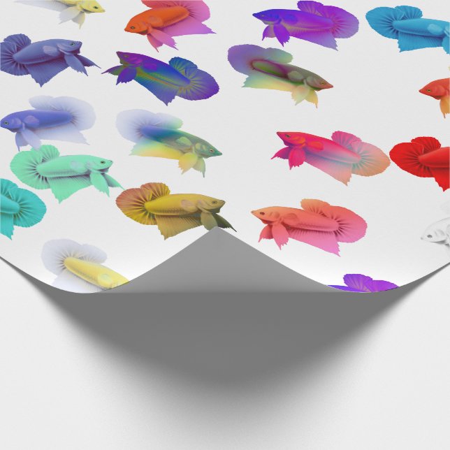 Buntes Betta Aquarium-Fisch-Packpapier Geschenkpapier (Ecke)