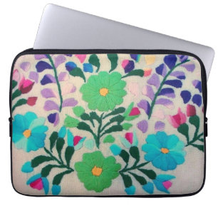 Buntes Blumen-Muster Laptopschutzhülle