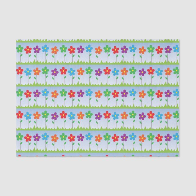 Buntes Blumen-Seidenpapier Seidenpapier (Vorderseite)