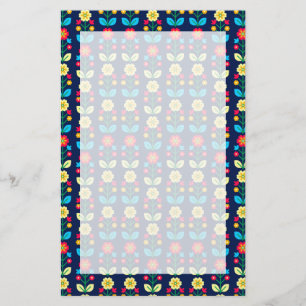 Buntes Blumenmuster Briefpapier