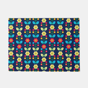 Buntes Blumenmuster Fußmatte
