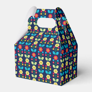 Buntes Blumenmuster Geschenkschachtel