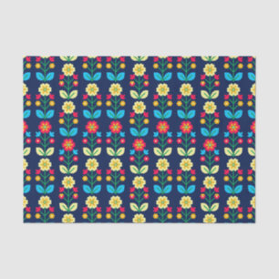 Buntes Blumenmuster Seidenpapier