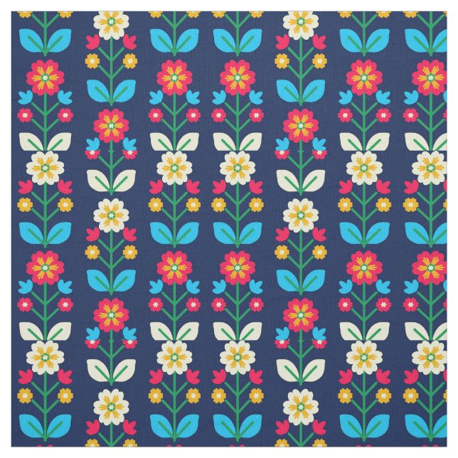 Buntes Blumenmuster Stoff (Muster)