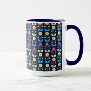 Buntes Blumenmuster Tasse
