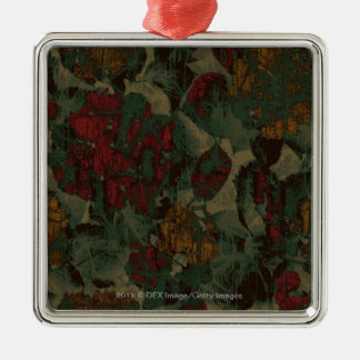 Buntes Blumentarnungsmuster Silbernes Ornament