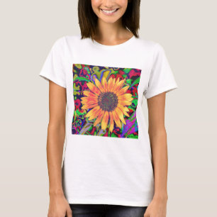 Buntes Blütebabydoll-Shirt T-Shirt