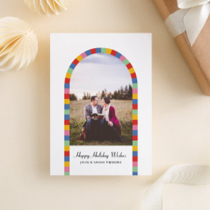 Buntes Border-Arch-Foto Weihnachten Feiertag