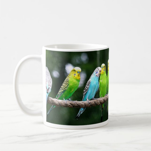 Buntes Budgies Kaffeetasse (Links)