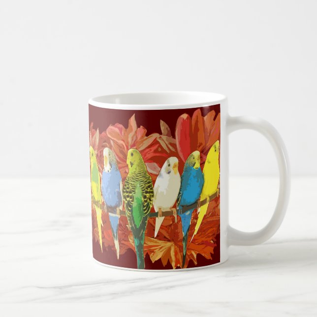Buntes budgies Muster Tasse (Rechts)