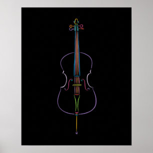 Buntes Cello Poster