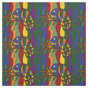 Buntes Chamäleon-abstraktes Kunst-Gewebe Stoff