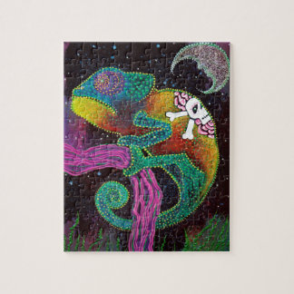 Buntes Chamäleon Puzzle