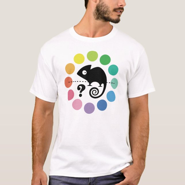 Buntes Chamäleon T-Shirt (Vorderseite)