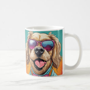 Buntes Cooles Hund Mit Sonnenbrille Beach Vibes Ta Kaffeetasse