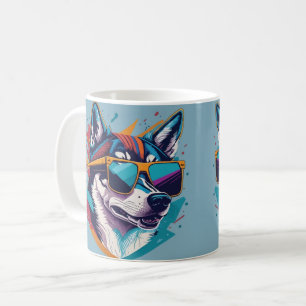 Buntes Cooles Hund Mit Sonnenbrille Beach Vibes Ta Kaffeetasse