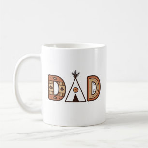 Buntes Dad-Tipi-Buchstaben-Shirt-Design_1 Kaffeetasse