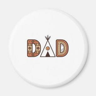 Buntes Dad-Tipi-Buchstaben-Shirt-Design_1 Magnet