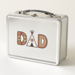 Buntes Dad-Tipi-Buchstaben-Shirt-Design_1 Metall Brotdose