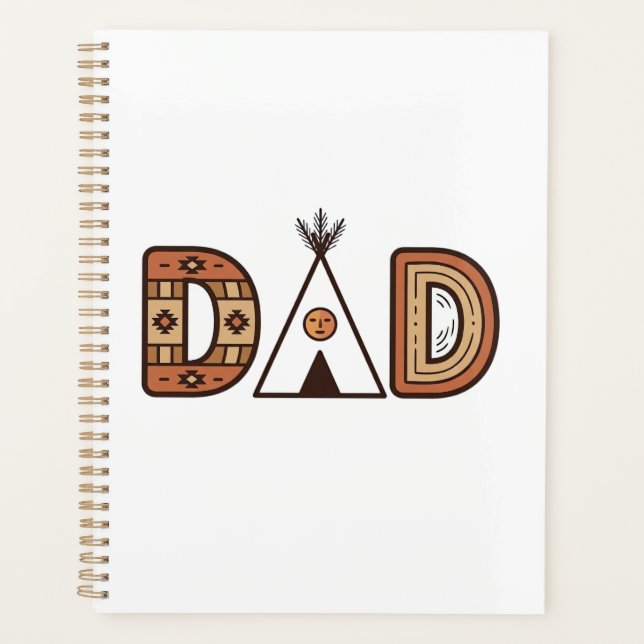 Buntes Dad-Tipi-Buchstaben-Shirt-Design_1 Planer (Vorderseite)
