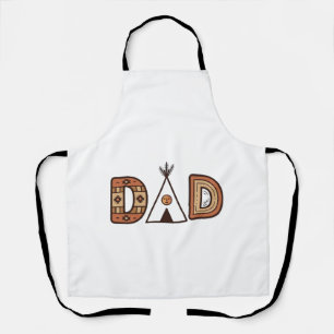 Buntes Dad-Tipi-Buchstaben-Shirt-Design_1 Schürze