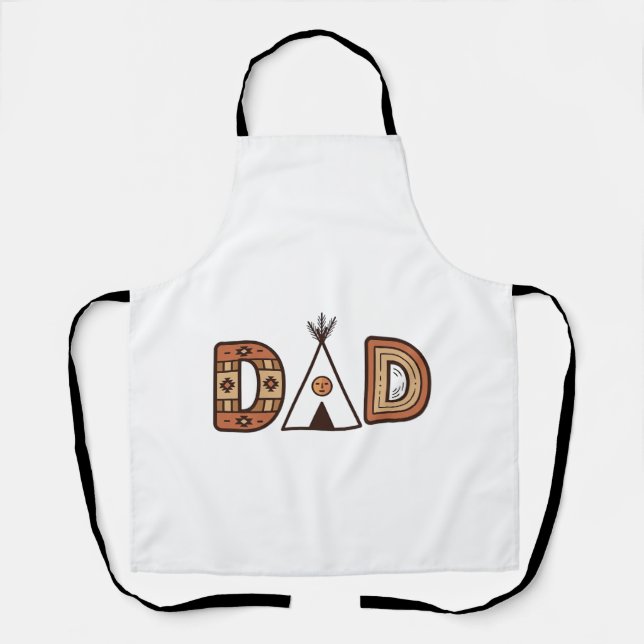 Buntes Dad-Tipi-Buchstaben-Shirt-Design_1 Schürze (Vorderseite)