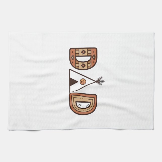 Buntes Dad-Tipi-Lettering-Shirt-Design_1 Geschirrtuch (Horizontal)