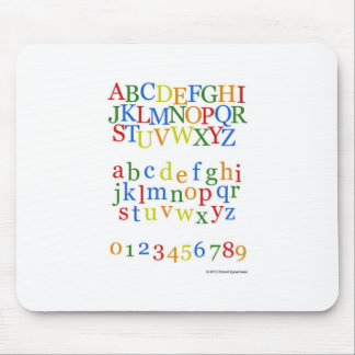 Buntes das Alphabet-Oberleder der Kinder + Klein Mousepad