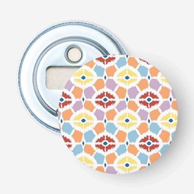 Buntes Diamanten ikat geometrisch Flaschenöffner (Vorderseite)