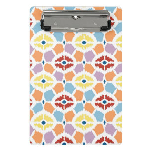 Buntes Diamanten ikat geometrisch Mini Klemmbrett