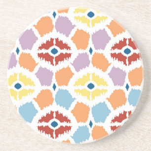 Buntes Diamanten ikat geometrisch Sandstein Untersetzer
