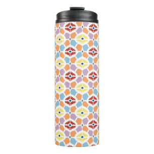 Buntes Diamanten ikat geometrisch Thermosbecher