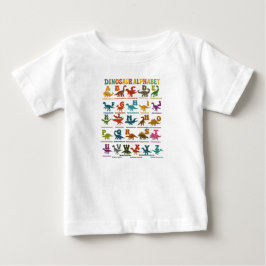 Buntes Dinosaurier Alphabet Kinder T-Shirt