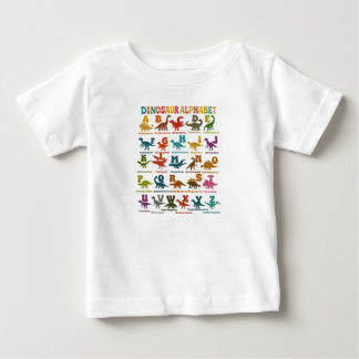 Buntes Dinosaurier Alphabet Kinder T-Shirt