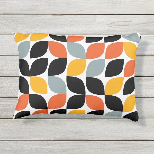 Buntes, einzigartiges, modisches, städtisches kissen für draußen (Rückseite)