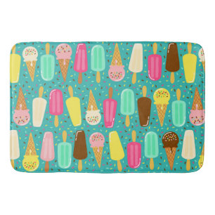 Buntes Eiscrememuster Sommer Badematte