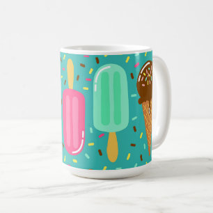 Buntes Eiscrememuster Sommer Kaffeetasse