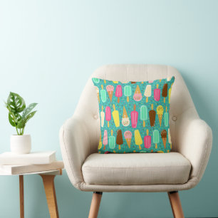 Buntes Eiscrememuster Sommer Kissen
