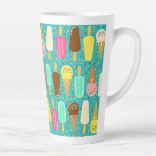 Buntes Eiscrememuster Sommer Milchtasse