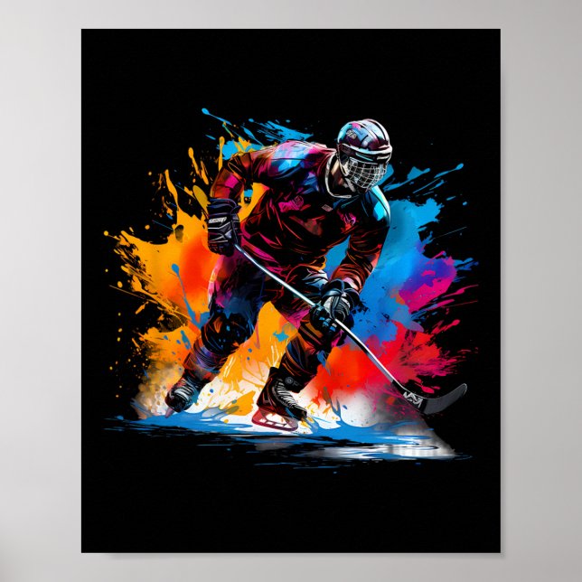 Buntes Eishockey  Poster (Vorne)