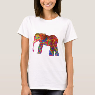 Buntes Elefant-Kleid T-Shirt