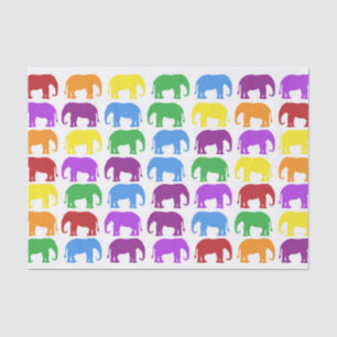 Buntes Elefant-Muster Seidenpapier
