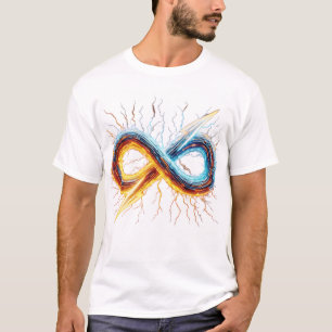 Buntes Energiefluss-Grafik T-Shirt für Herren