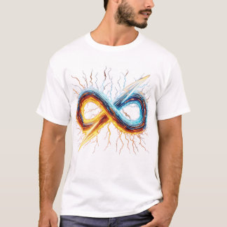 Buntes Energiefluss-Grafik T-Shirt für Herren