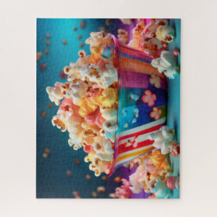 Buntes explodierendes Popcorn Puzzle