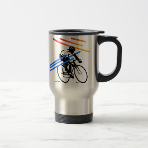 Buntes Fahrrad-Radfahren Reisebecher