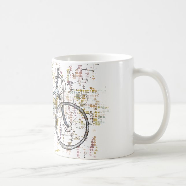 Buntes Fahrradzeichnen Tasse (Rechts)