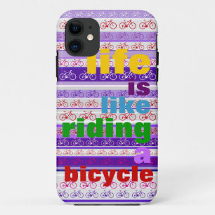 buntes Fahrradziffer iPhone 11 Hülle