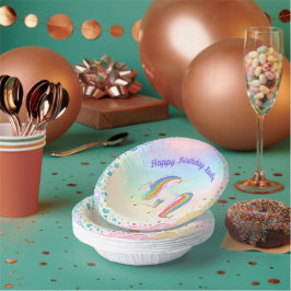 Buntes Fantasy Einhorn Pappteller